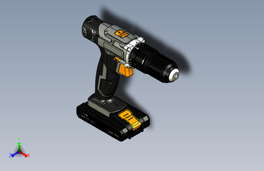 Y4181-手电钻+cordless-drill-3+SW_STEP_模型图纸下载 – 懒石网