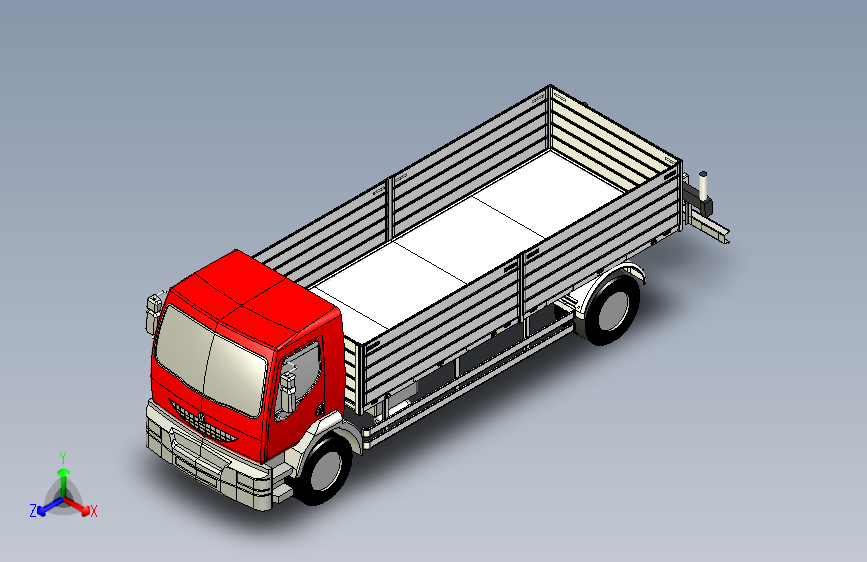 Y4236-卡车+Open-Body+Renault+Midlum+Truck+SW+STP