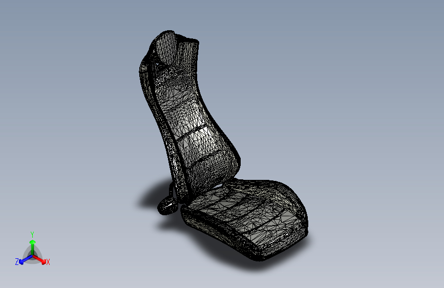 Y4291-汽车座椅+++automotive-design-seat+CREO+STP+STL