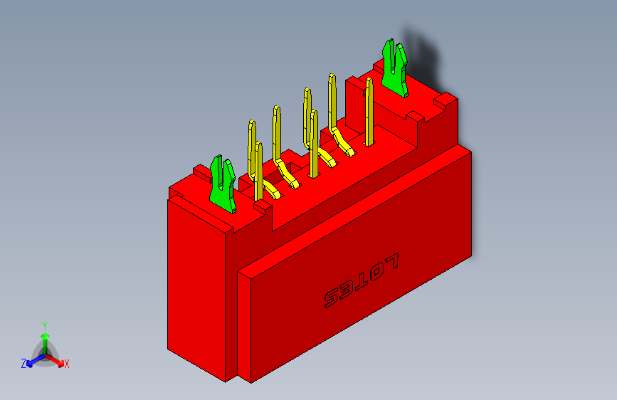 Y4388-接插件++lotes-sata-7pin-single-connector+STP