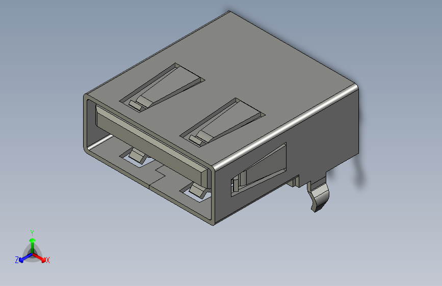 Y4427-接插件++usb-receptacle+INV+STP+IGS