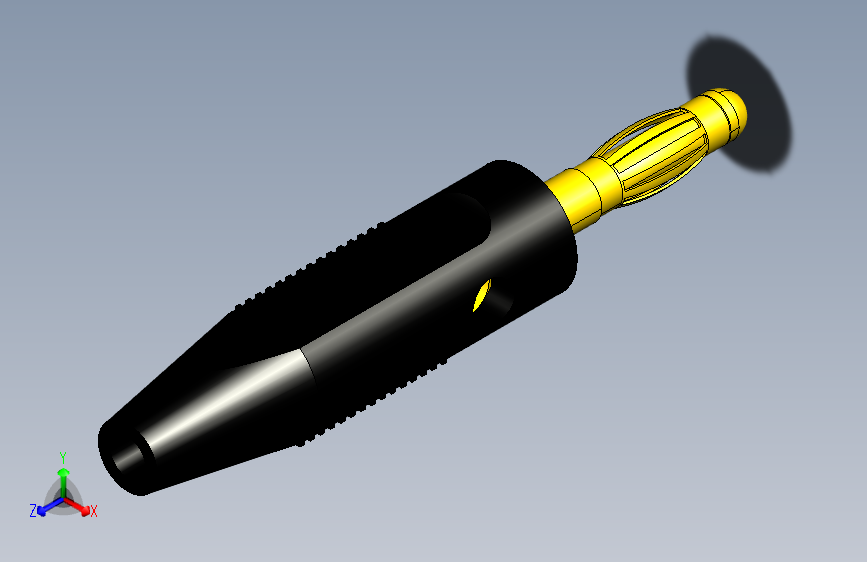 Y4470-接插件++black-banana-plug-connector-1+4+STP