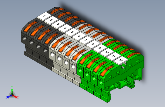 Y4510-接插件++Din+Rail+Terminal+Blocks+with+Levers+Subassy+SW+STP