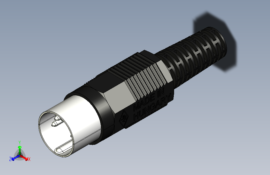 Y4513-接插件++din-5-connector-male+STP+X_B
