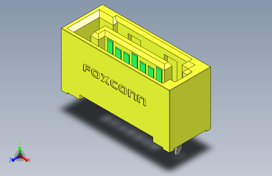 Y4542-接插件++foxconn-sata-7pin-single-connector-1+3+STP