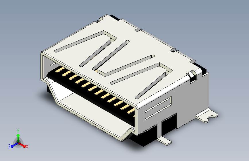 Y4558-接插件++hdmi-socket-smt-1+1+STP+IGS
