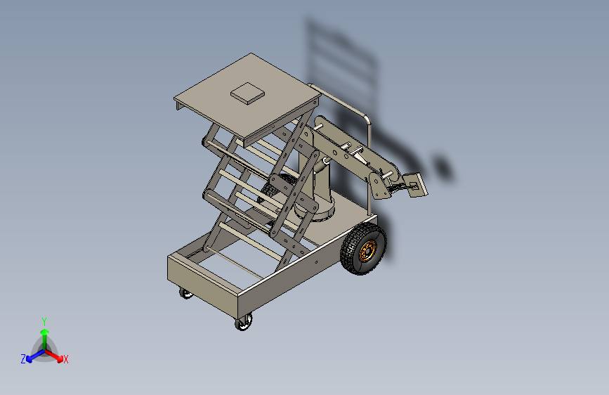 Y4649-剪式升降机+scissor-lift-hydraulic-robotic-arm+STP