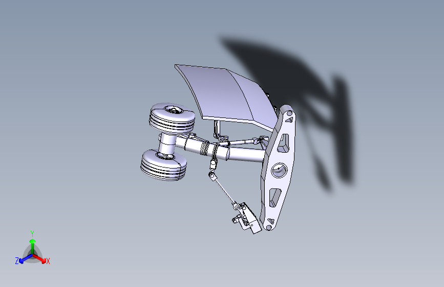 Y4672-飞机起落架++landing-gear-13+CATIA