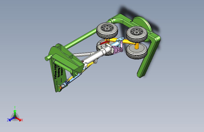 Y4689-飞机起落架++airbus-a330-boeing-777-inspired-main-landing-gear+STP