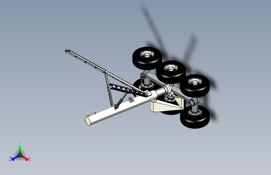 Y4692-飞机起落架++Boeing777-landing-gear+CREO