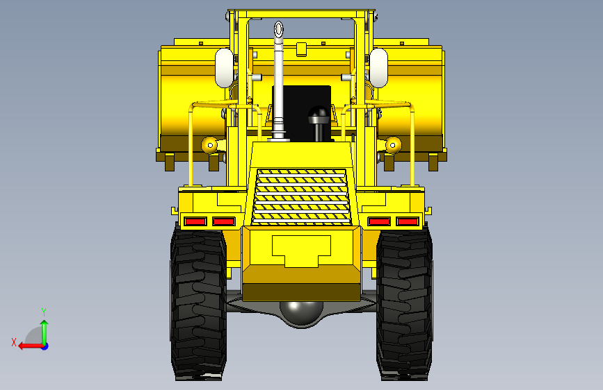 Y4713-铲车+++wheel+loader+55+SW 背面视图