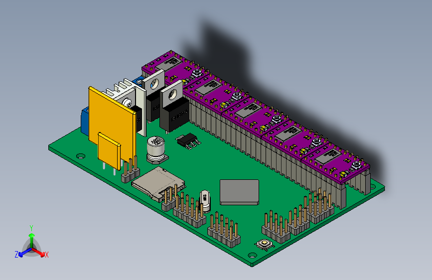 Y4764-电路板+主板+azsmz-mini-ver2-1-control-board-and-12864-lcd-screen-module+SW+STP