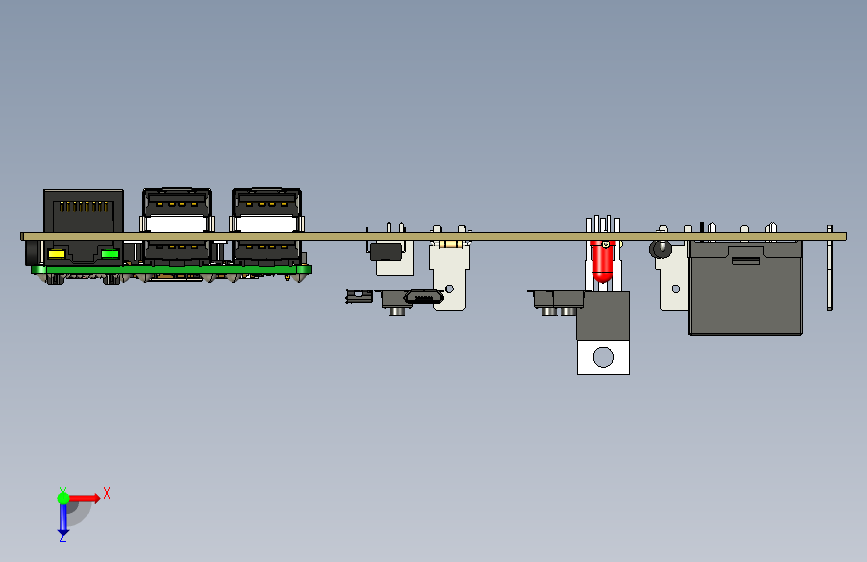 Y4855-电路板+主板+rasp-pi-and-tivac-shield-1+1+STP 俯视图