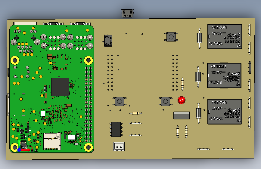 Y4855-电路板+主板+rasp-pi-and-tivac-shield-1+1+STP 正面视图