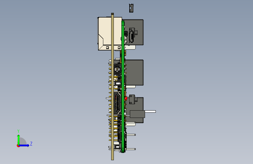 Y4855-电路板+主板+rasp-pi-and-tivac-shield-1+1+STP 左侧视图