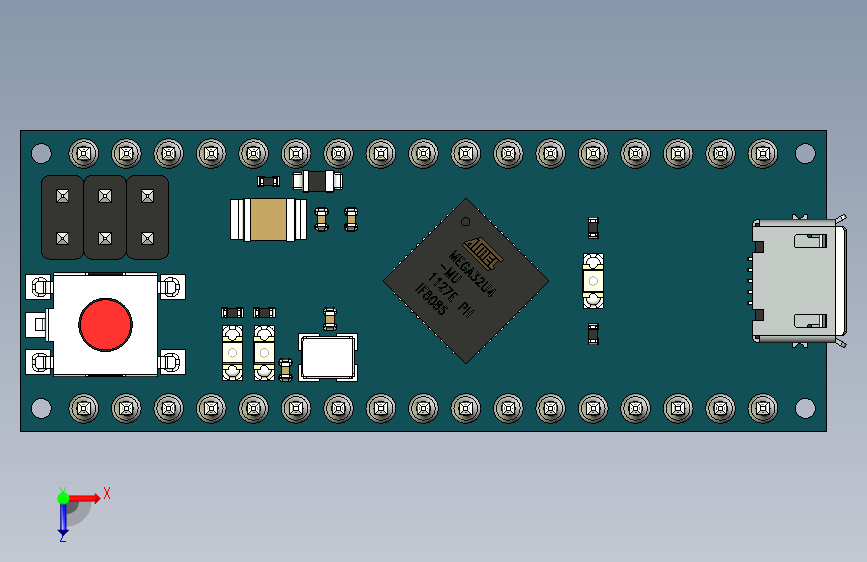 Y4878-电路板+主板+ARDUINO+MICRO+SW+STP+IGS_STEP_模型图纸下载 – 懒石网