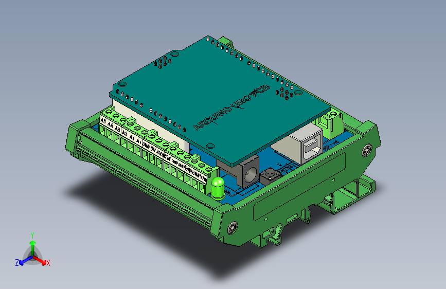Y4879-电路板+主板+arduino-din-rail-mount-adapter+STP+X_T