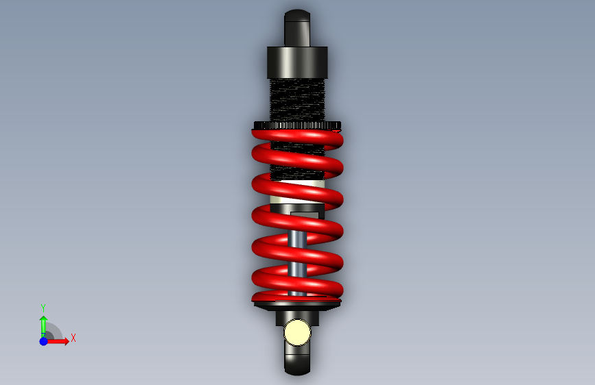 Y4956-减震器+++manitou_shock+SW+STL 正面视图