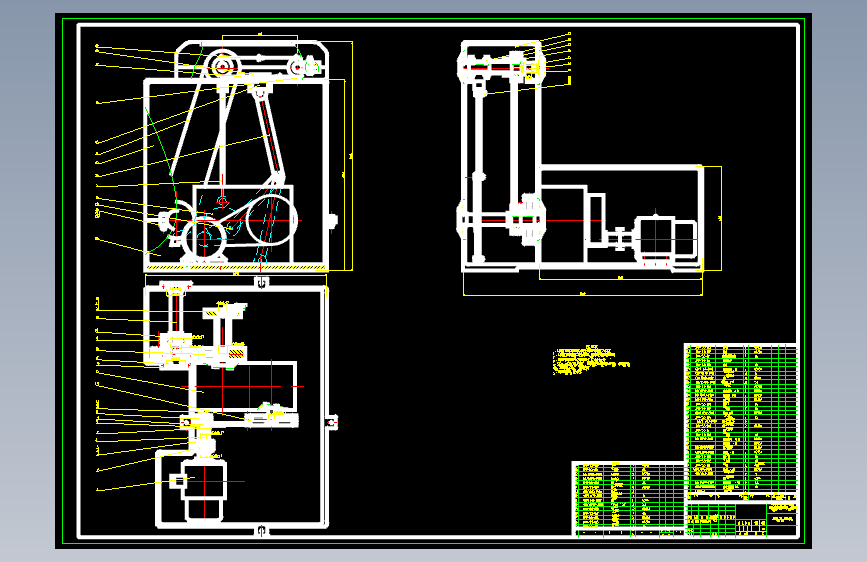 半自动平压模切机的设计【6张CAD图纸】