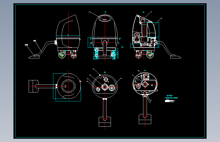 基于遥控技术的家用吸尘器设计【3张CAD图纸】