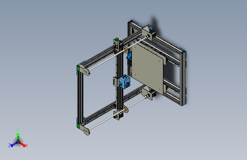 自制HGH-310 线性导轨的 310 x 310 x 500 毫米 3D打印机