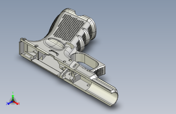 027-玩具枪-G19 Gen4 框架 STEP  STL