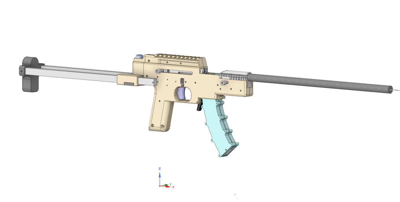 036-玩具枪-Kingbolt 双排双进料 22lr  STEP  STL