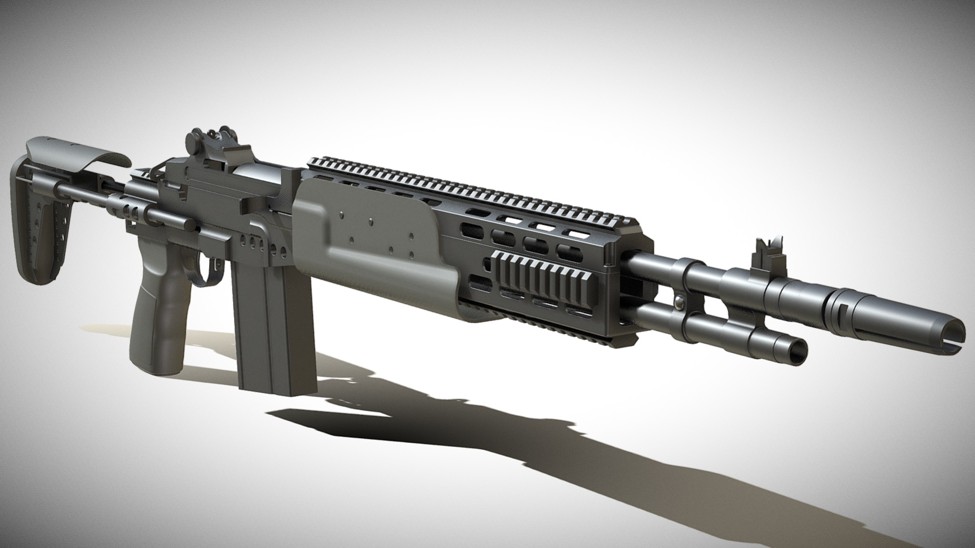 042-玩具枪-Mk14 增强型  STEP