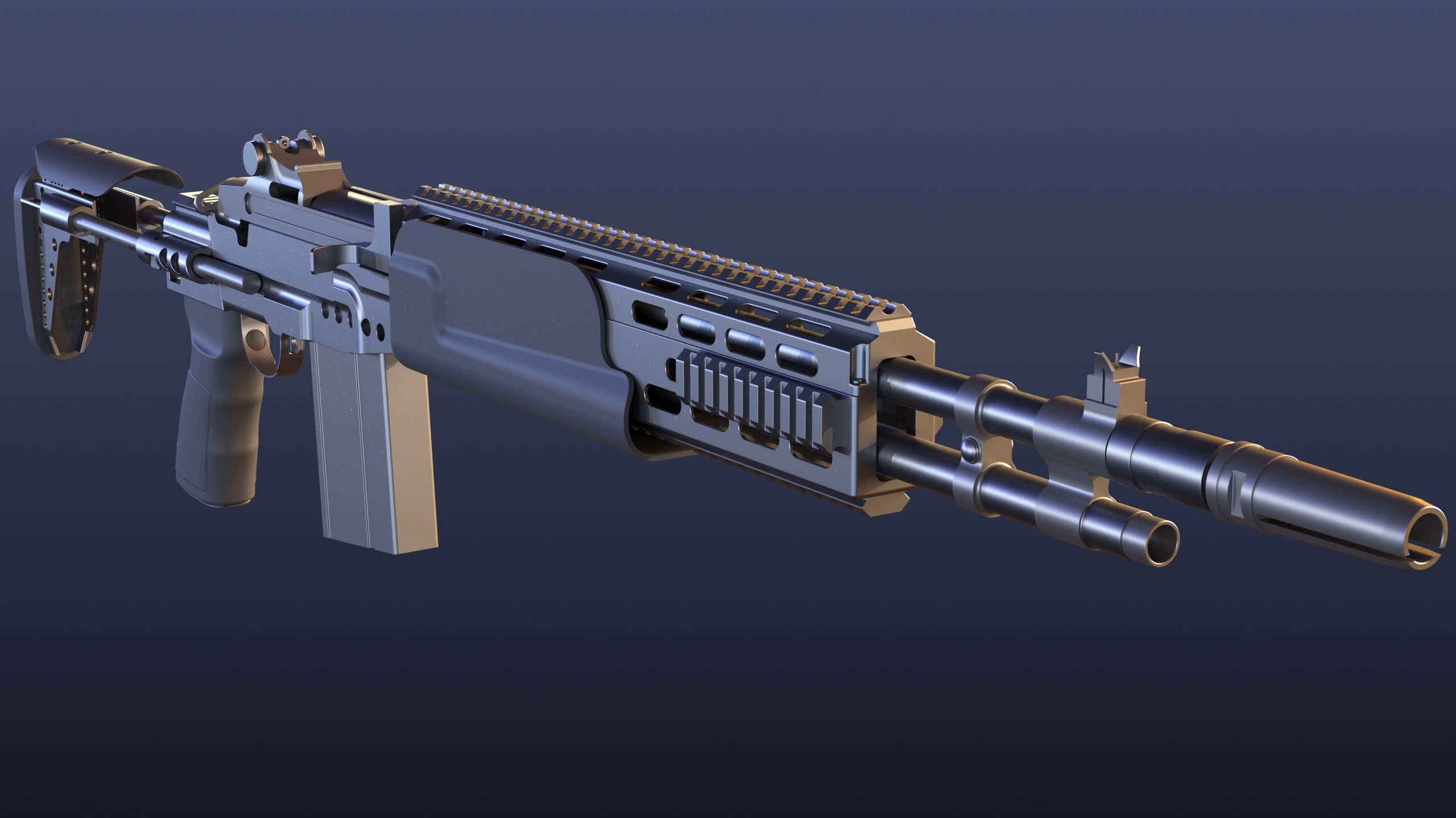 042-玩具枪-Mk14 增强型  STEP