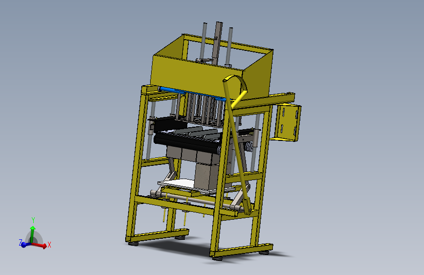 制砖块机3D数模图纸 Solidworks设计