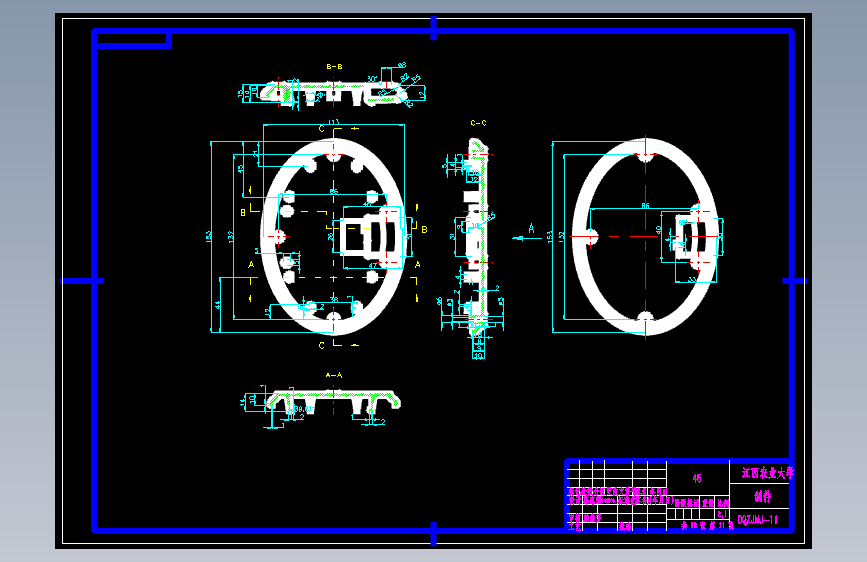 电池盖注塑模具设计-椭圆形【12张CAD图纸】