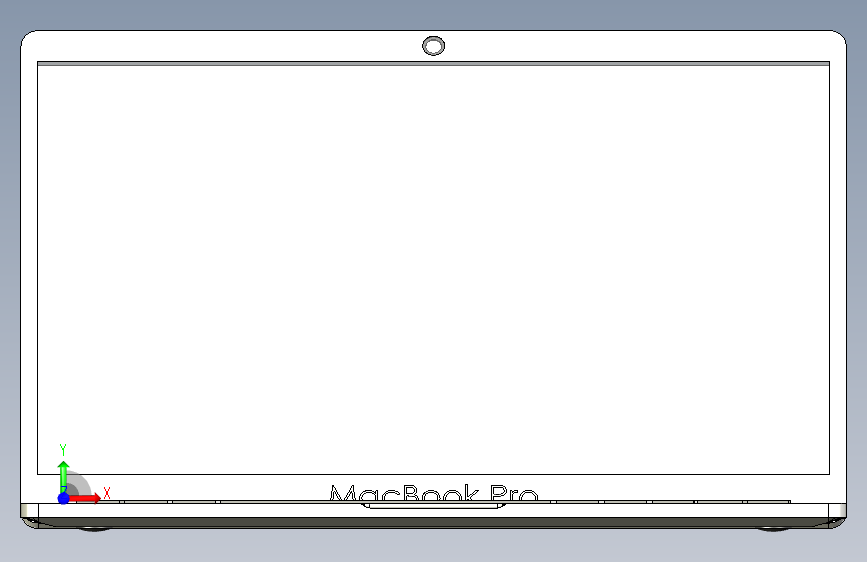 Y5034-笔记本+电脑+macbook-pro-15+SW+STP+STL 正面视图