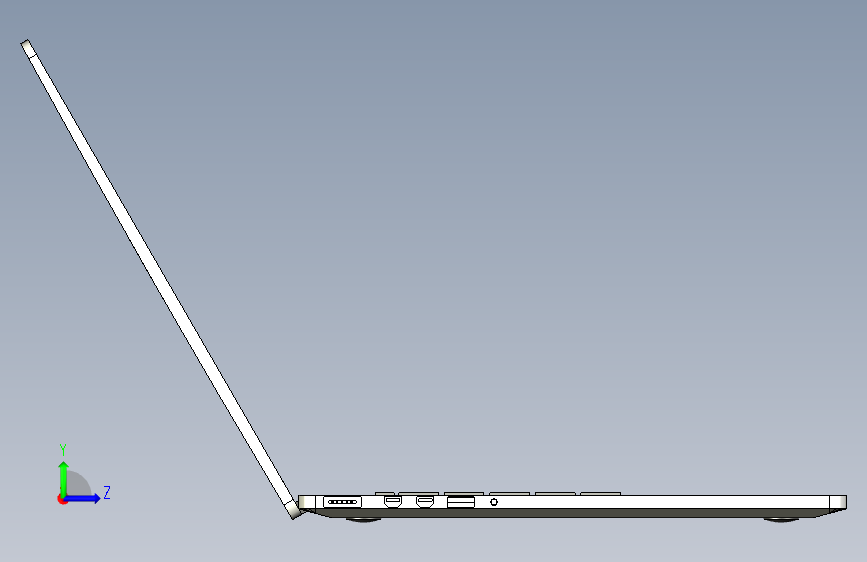 Y5034-笔记本+电脑+macbook-pro-15+SW+STP+STL 左侧视图
