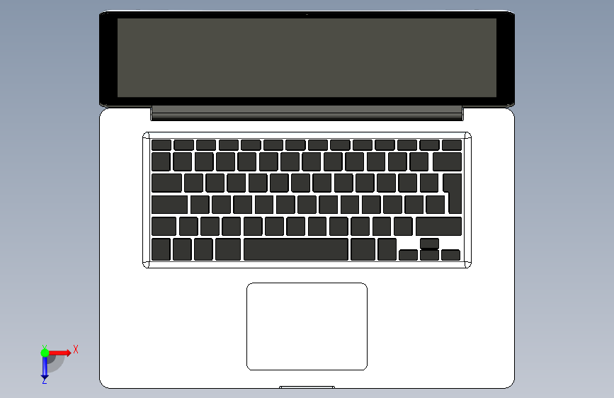 Y5035-笔记本+电脑+macbook-pro-15-inch-late-2011+SW 俯视图