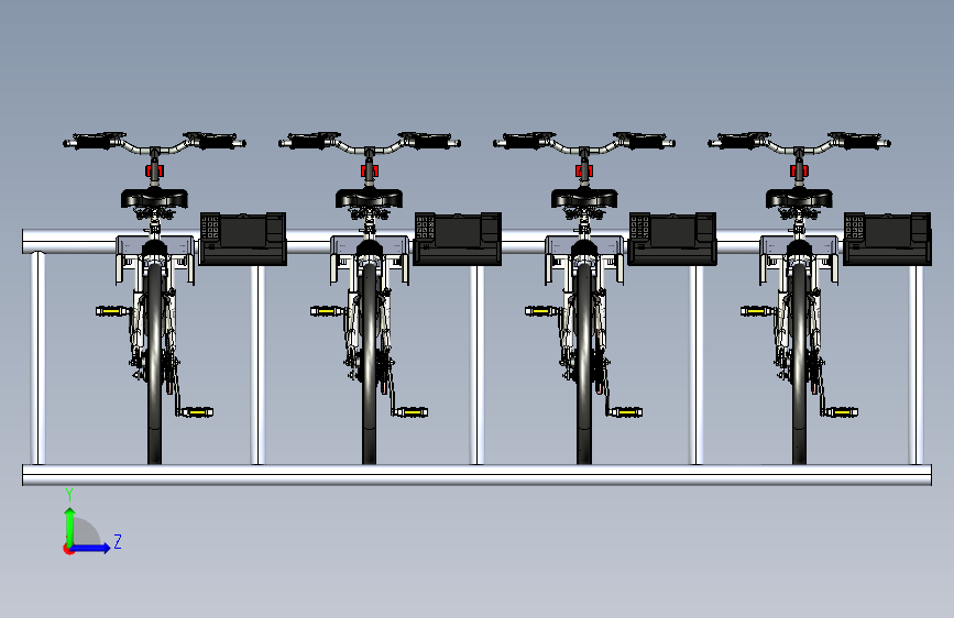 Y5080-自行车+bike-parking-station-1+2+STP 左侧视图