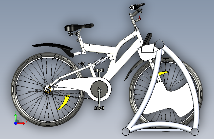 Y5080-自行车+bike-parking-station-1+2+STP 正面视图