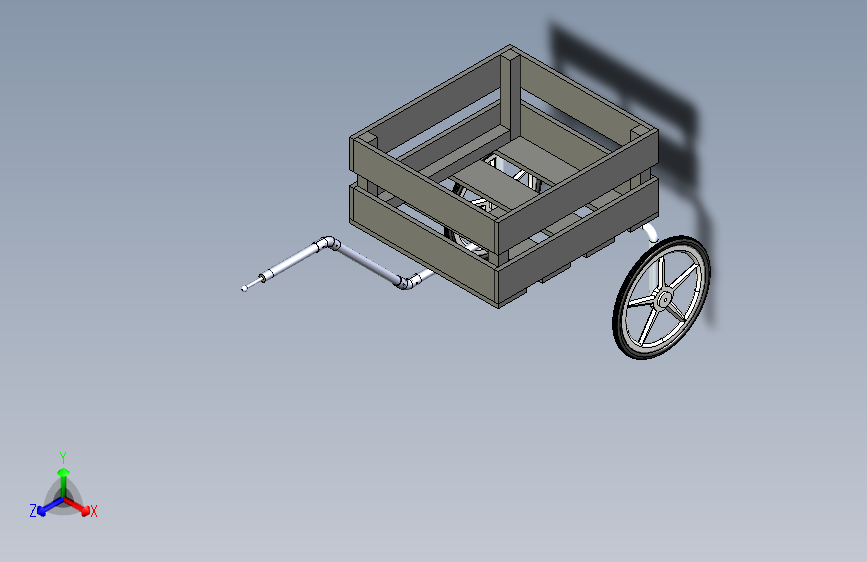 Y5172-自行车+拖车+bike-trailer-with-wooden-crate+SW