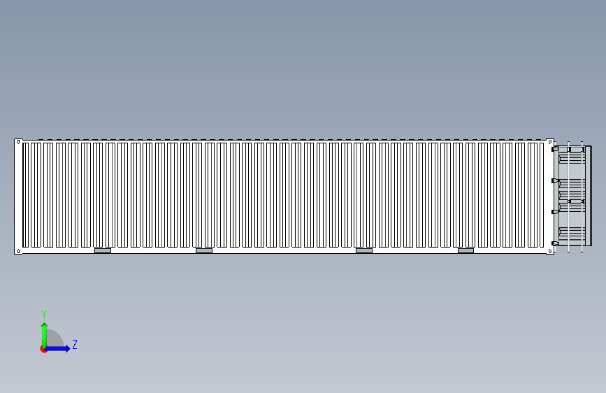 Y5190-集装箱++40-feet-shipping-container+SW 左侧视图