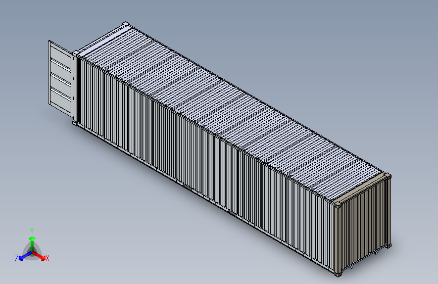 Y5194-集装箱++40-iso-container+SW+CREO+STP+CATIA+STL