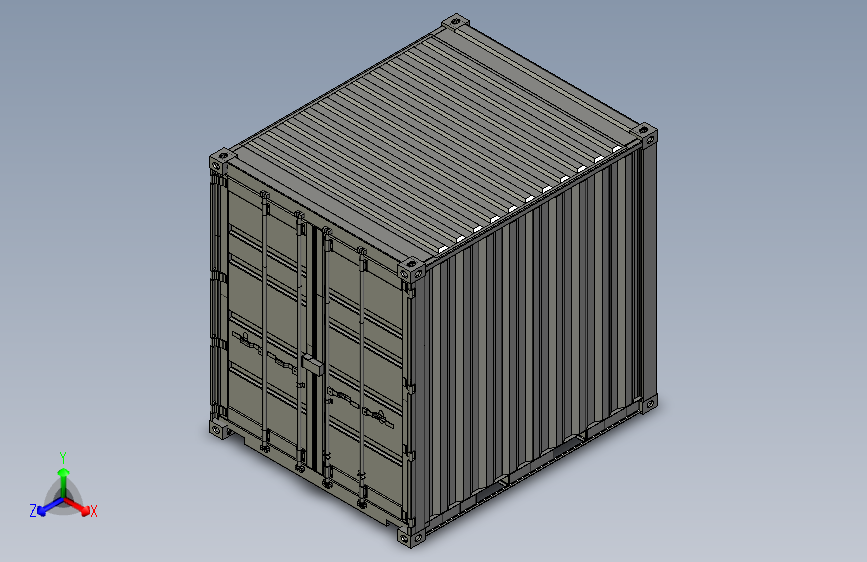 Y5250-集装箱++10-ft-high-cube-container+STP