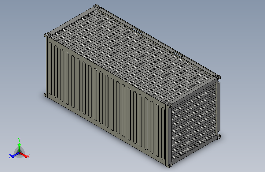 Y5253-集装箱++20ft+609meters+container+STP