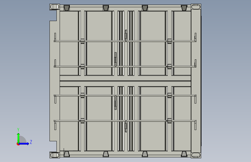Y5253-集装箱++20ft+609meters+container+STP_STEP_模型图纸下载 – 懒石网