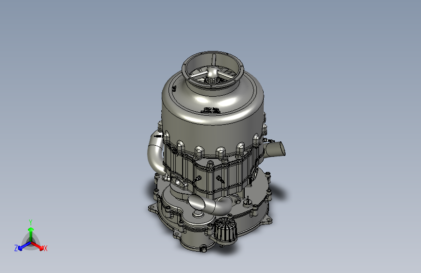 Y5271-6.0L二冲程转子引擎3D模型图纸+INVENTOR设计+附STP格式