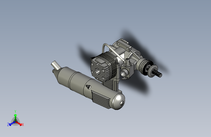 Y5286-91模型用发动机3D数模图纸+STP+x_t格式