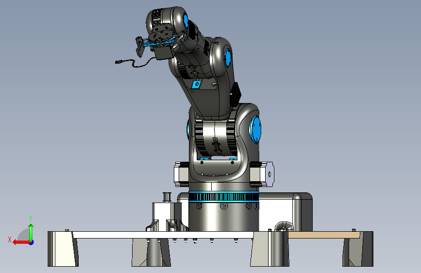 Y5303-BCN3D+5轴机器人臂MOVEO+solidworks+STL控制源代码 背面视图