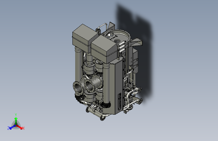 Y5321-Cummins+QSKV60柴油发动机模型3D图纸+STP格式