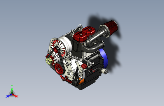 Y5325-Deutz+F2L511柴油发动机模型3D图纸+Inventor设计