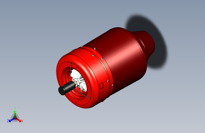 Y5368-Kingtech+K310g涡轮喷气发动机3D数模图纸