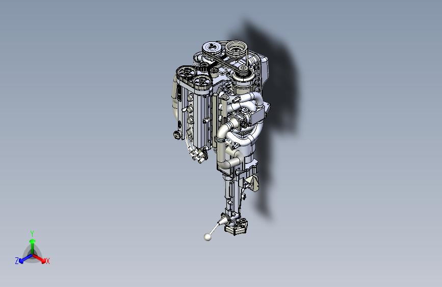Y5376-Locost+Zetec赛车发动机三维建模图纸+solidworks设计