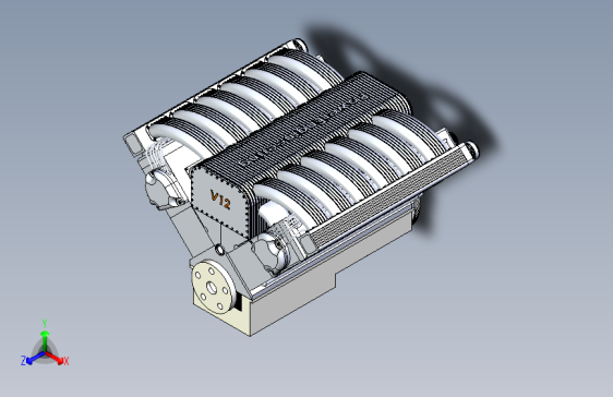 Y5400-PowerEngineering+V12汽车发动机图纸